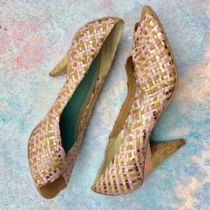 Kurt Keiger Woven Leather Heels